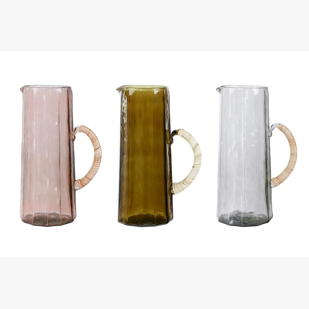Hammered water pitcher, Natural -6.25 x 9.5 Inches - Arte House