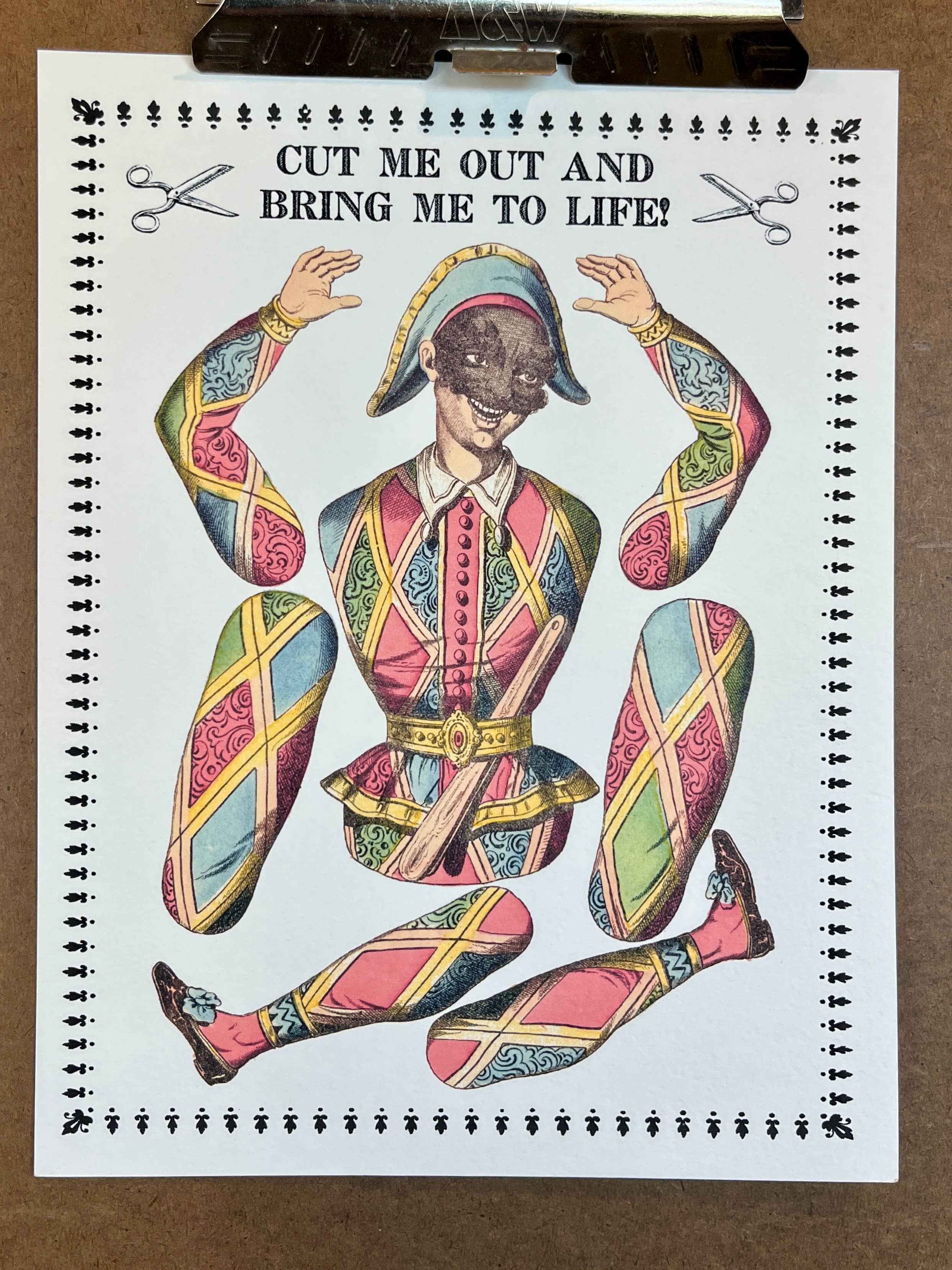 Paper Puppet Cut Out Art Cards