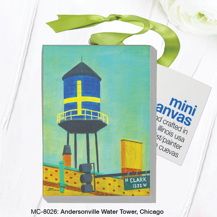 Andersonville Water Tower, Chicago, Mini Canvas (MC-8026A) - Arte House