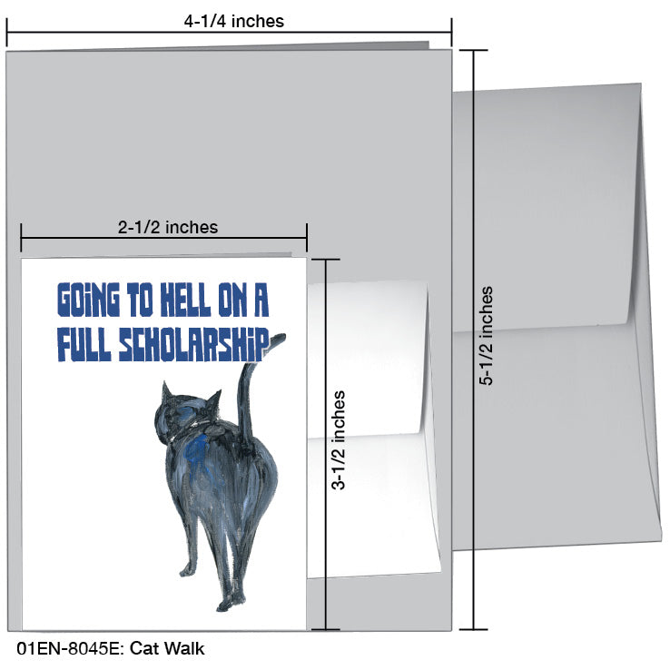 Cat Walk, Greeting Card (8045E)