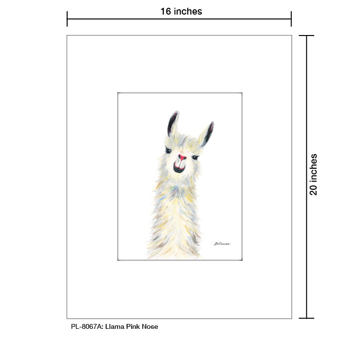 Llama Pink Nose, Print (#8067A) - Arte House