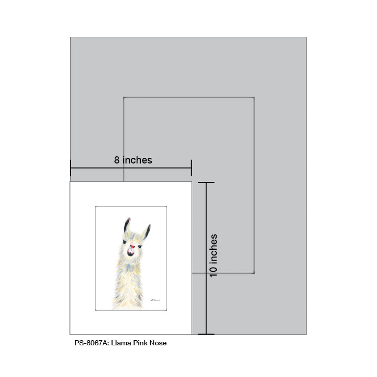 Llama Pink Nose, Print (#8067A) - Arte House
