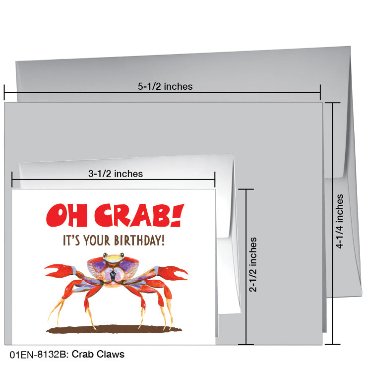 Crab Claws, Greeting Card (8132B) - Arte House