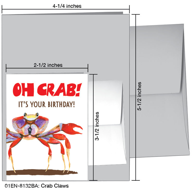 Crab Claws, Greeting Card (8132BA)