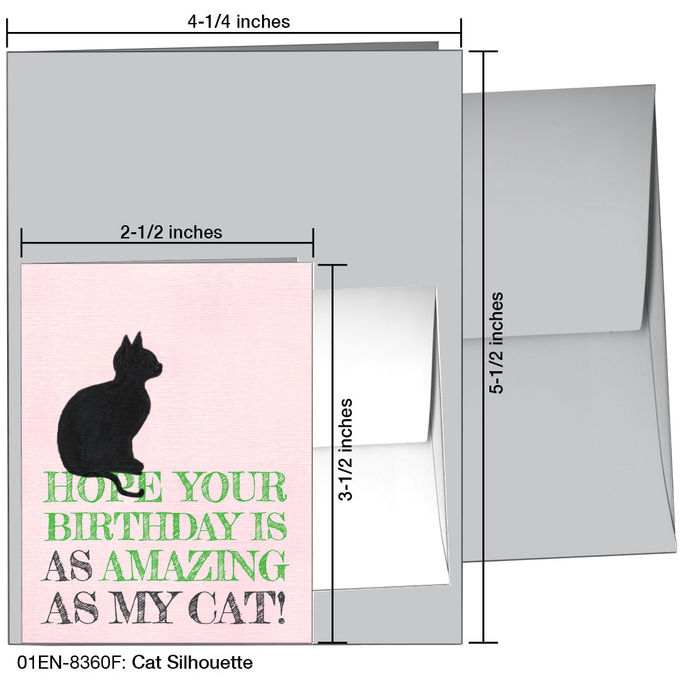 Cat Silhouette, Greeting Card (8360F) - Arte House