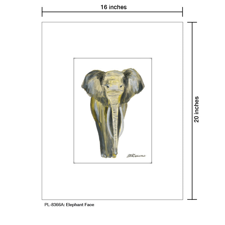 Elephant Face, Print (#8366A) - Arte House