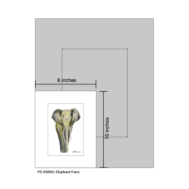 Elephant Face, Print (#8366A) - Arte House