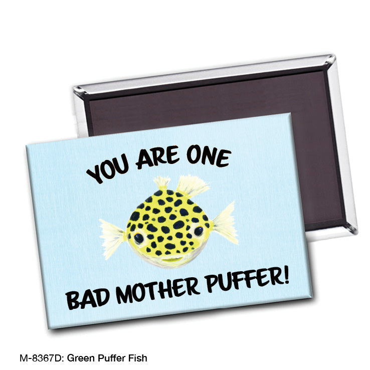 Green Puffer Fish, Magnet (M-8367D) - Arte House