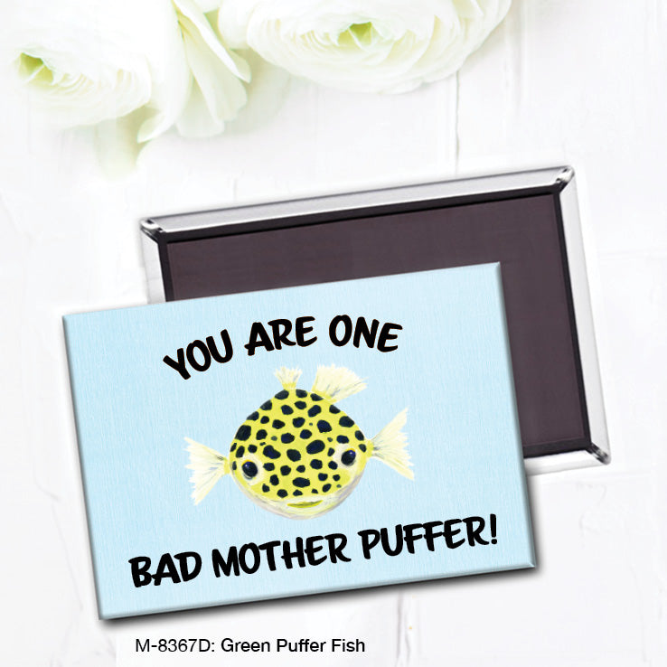 Green Puffer Fish, Magnet (M-8367D) - Arte House
