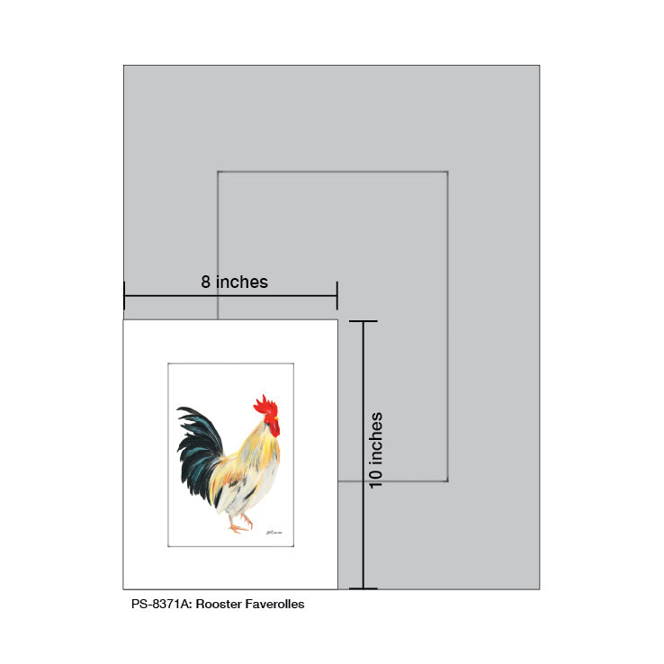 Rooster Faverolles, Print (#8371A) - Arte House