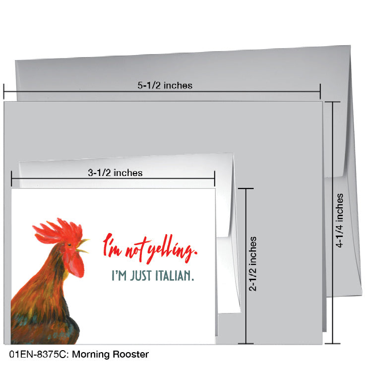 Morning Rooster, Greeting Card (8375C) - Arte House