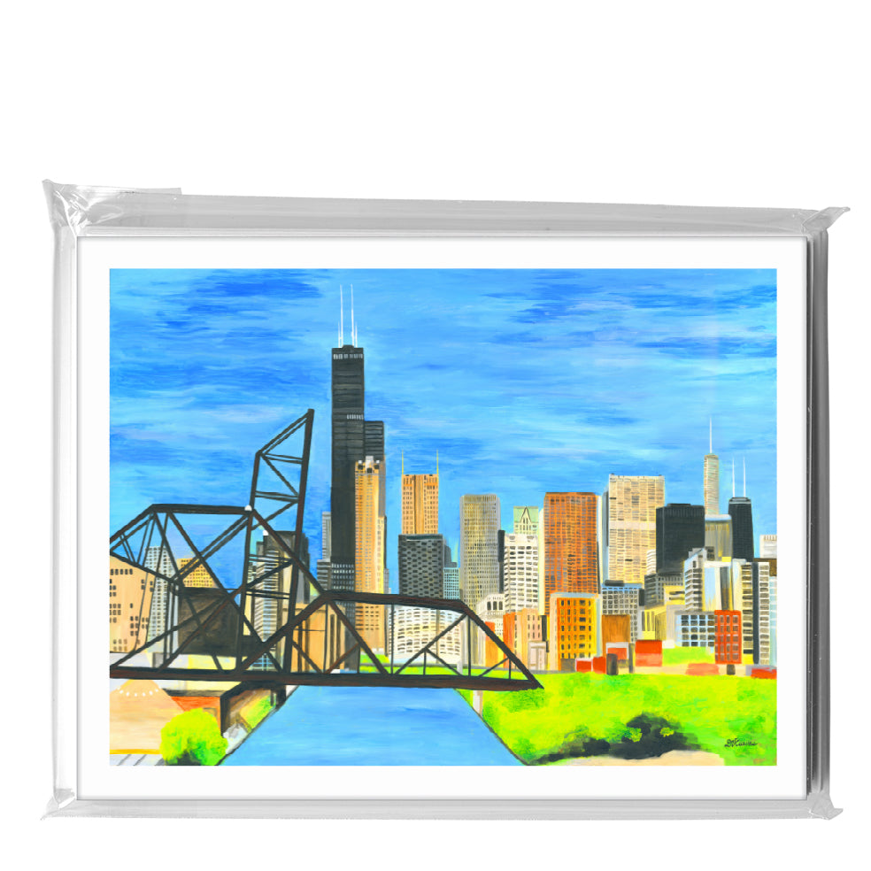 Bridge, Chicago, Greeting Card (8382C) - Arte House