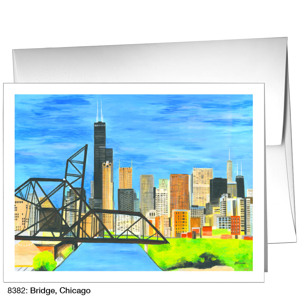 Bridge, Chicago, Greeting Card (8382C) - Arte House