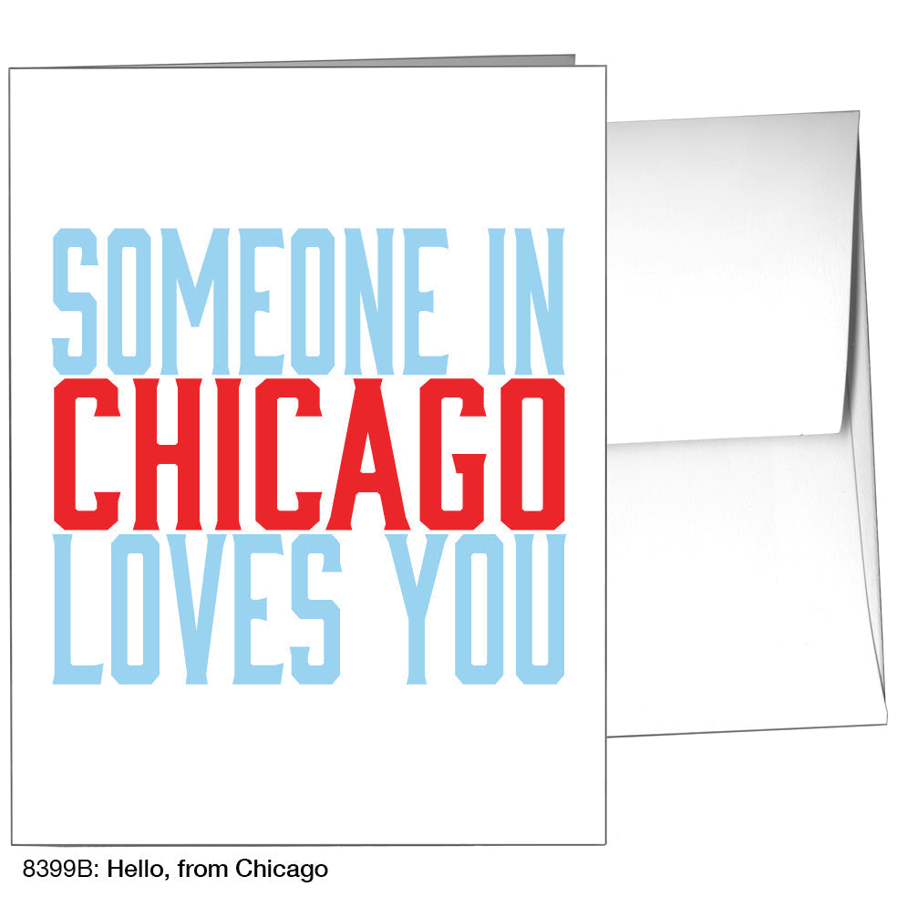 Hello, from Chicago, Greeting Card (8399B) - Arte House