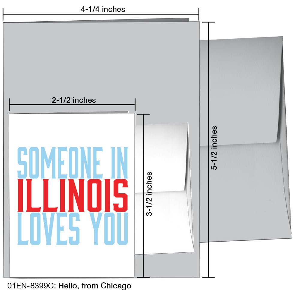 Hello, from Chicago, Greeting Card (8399C)