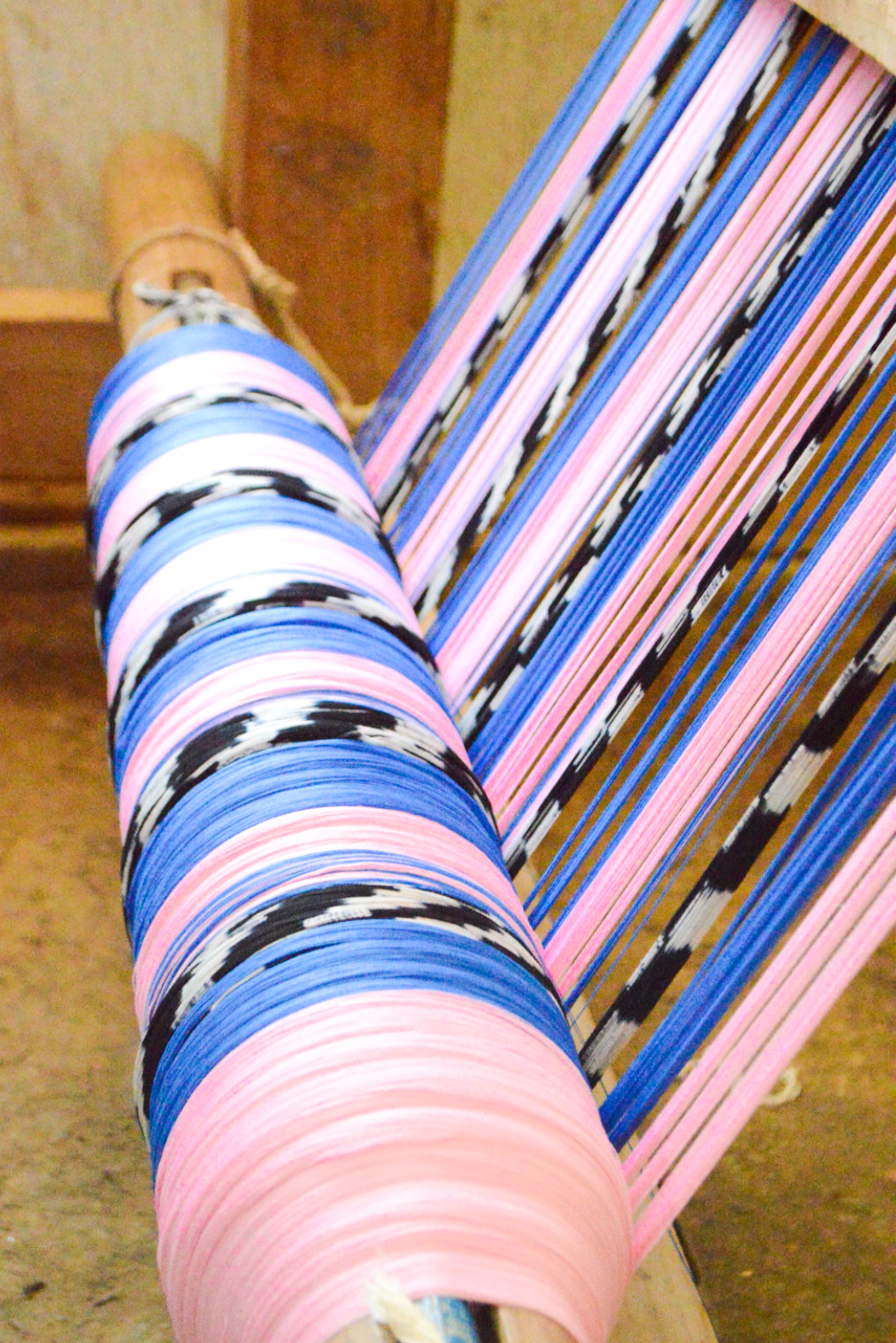 Palm Ikat Runner in Blue & Pink - Arte House