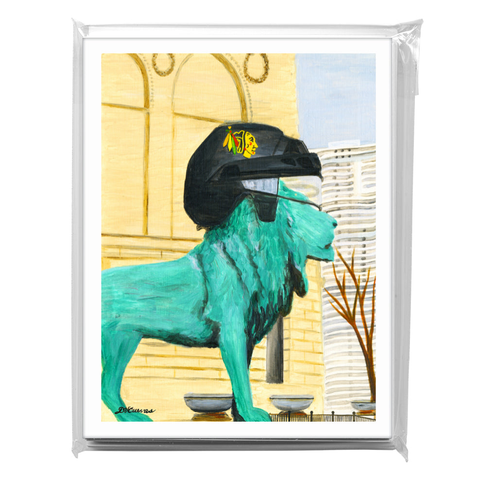 Blackhawks Lion, Chicago, Greeting Card (8401A)