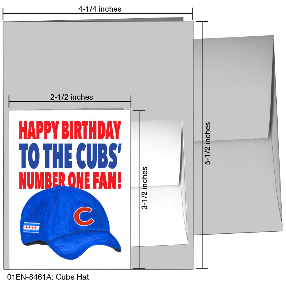 Cubs Hat, Greeting Card (8461A) - Arte House