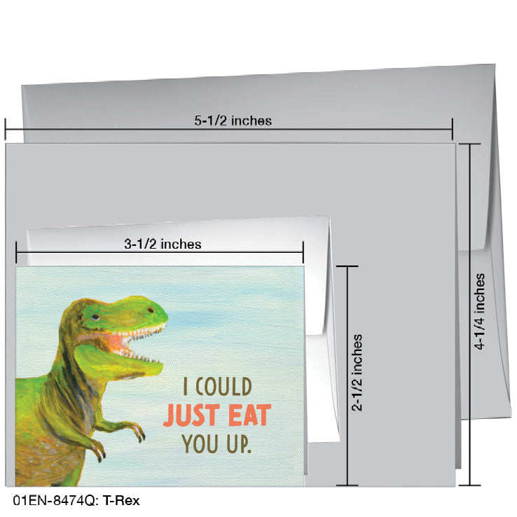 T-Rex, Greeting Card (8474Q) - Arte House