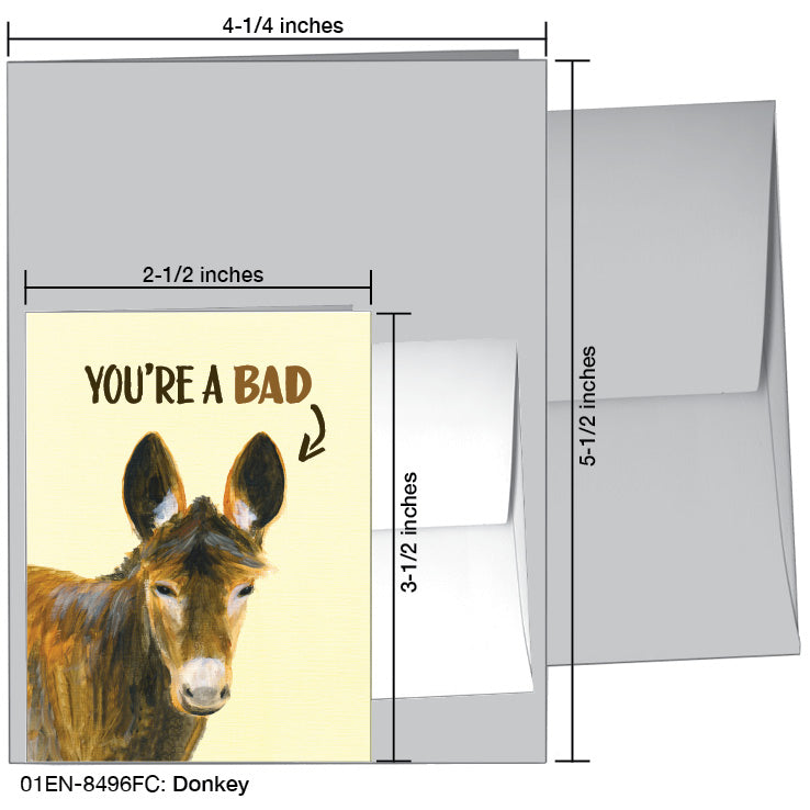 Donkey, Greeting Card (8496FC)
