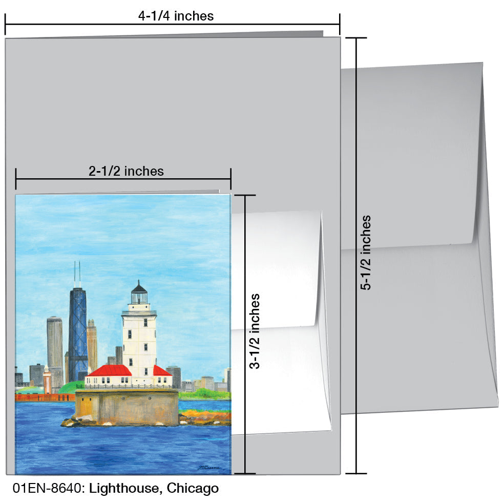 Lighthouse, Chicago, Greeting Card (8640A)