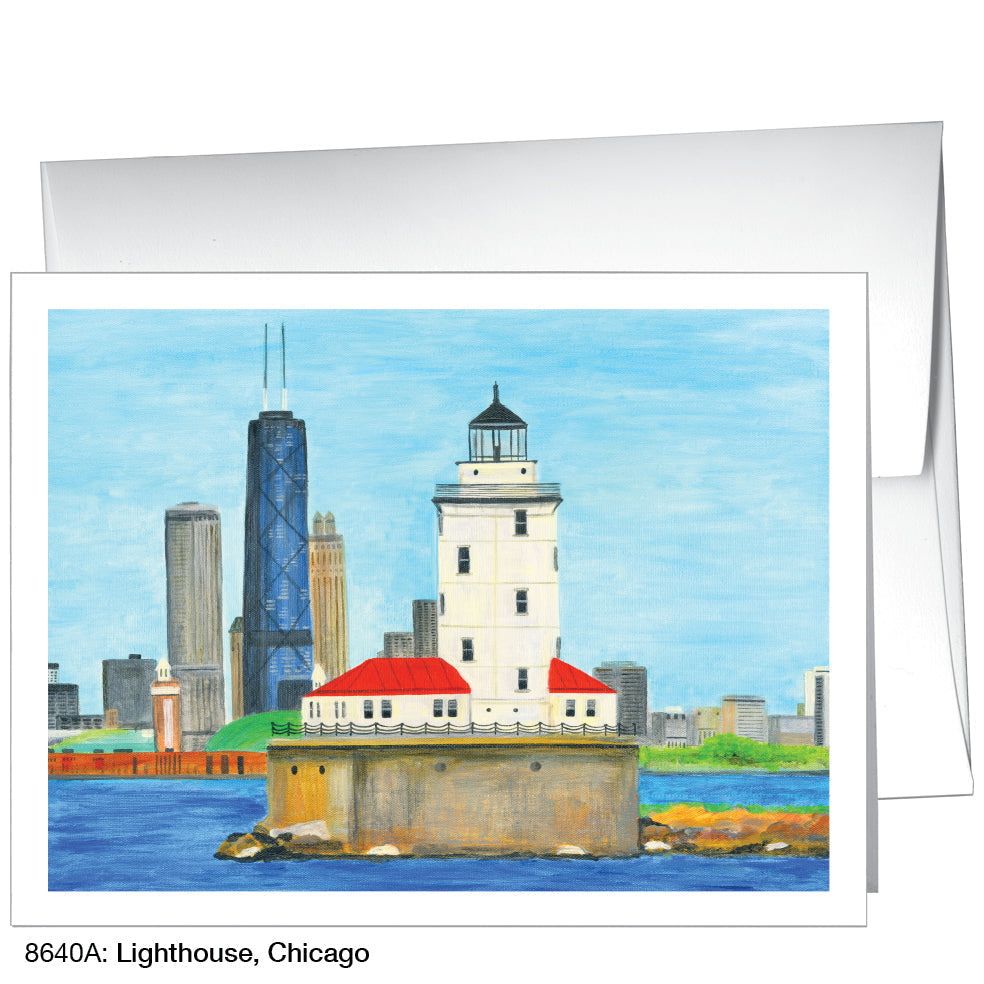 Lighthouse, Chicago, Greeting Card (8640H) - Arte House