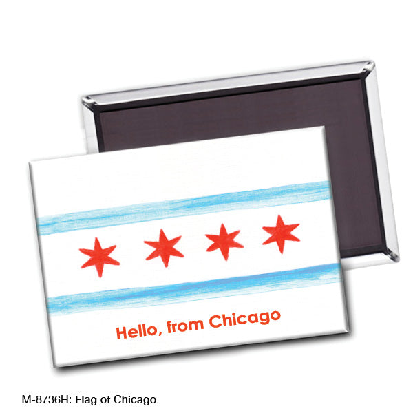 Flag of Chicago, Magnet (M-8736H) - Arte House