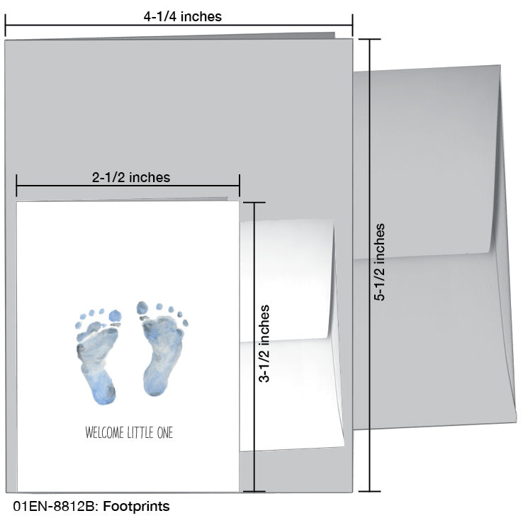 Footprints, Greeting Card (8812B) - Arte House