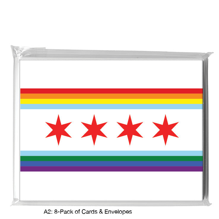 Flag of Chicago Pride, Greeting Card (8815A) - Arte House