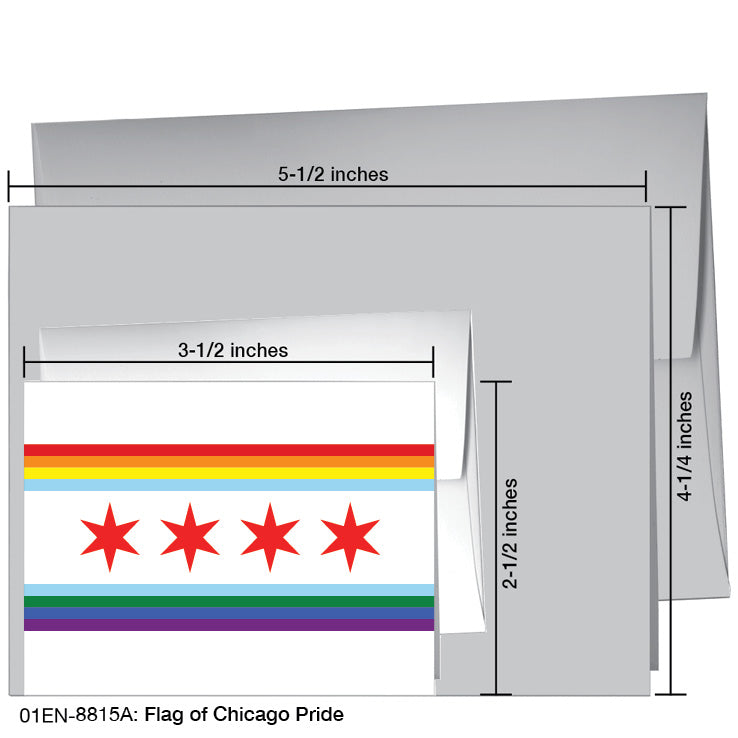 Flag of Chicago Pride, Greeting Card (8815A) - Arte House