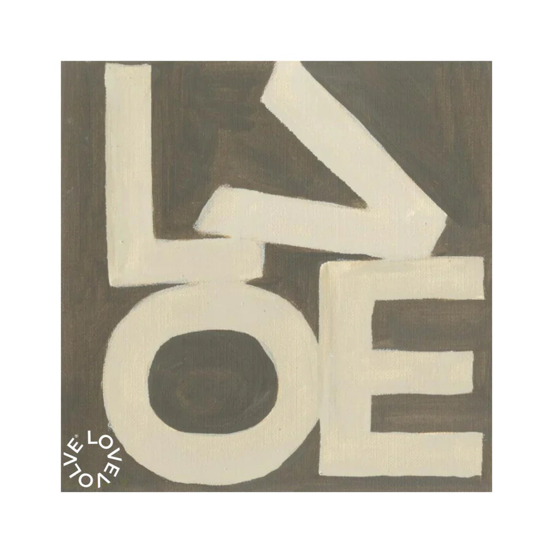 LOVE Square© Print - Cream and Chocolate - Arte House