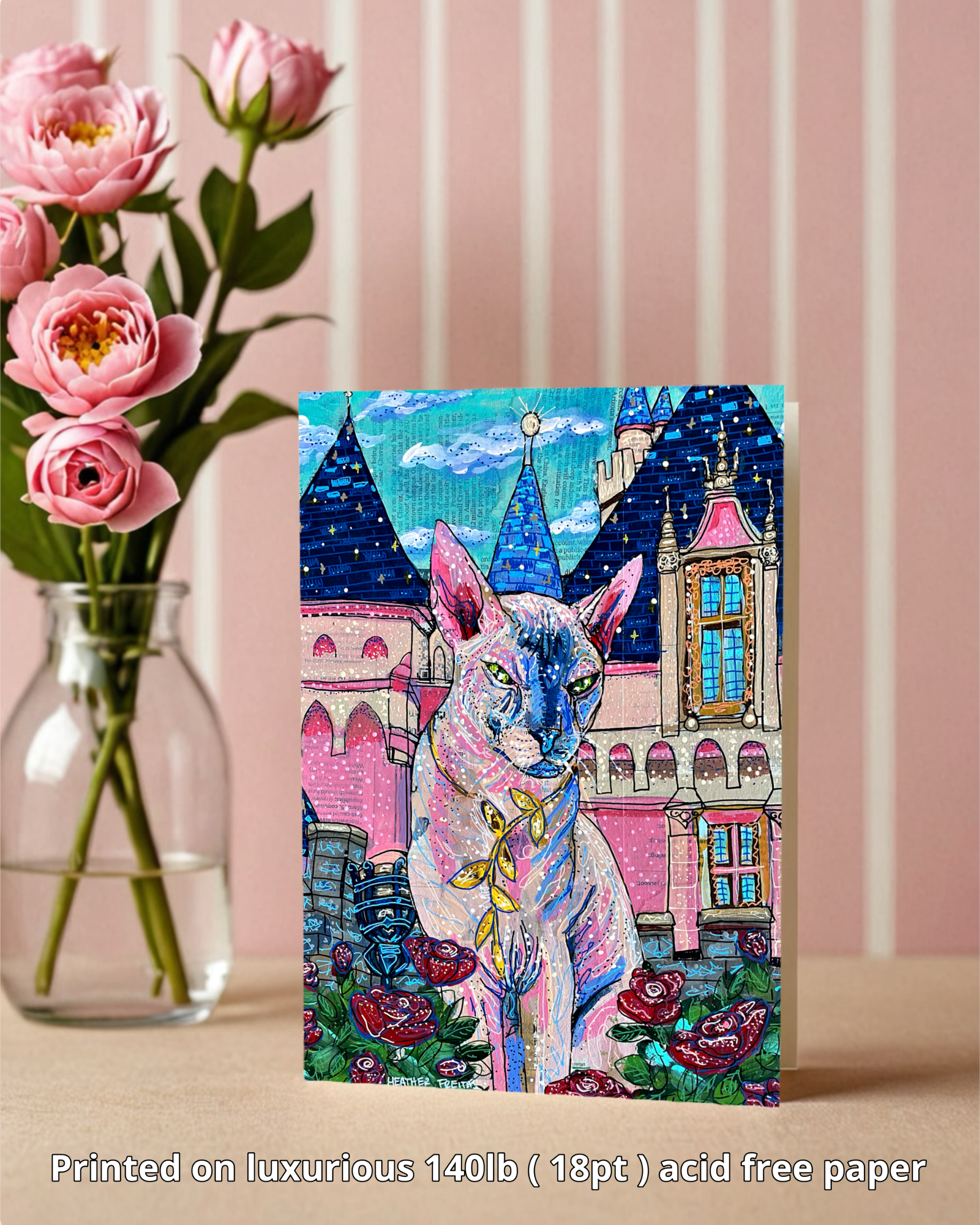 Mix Castle Cat - Greeting Card / Fine Art Print - Arte House