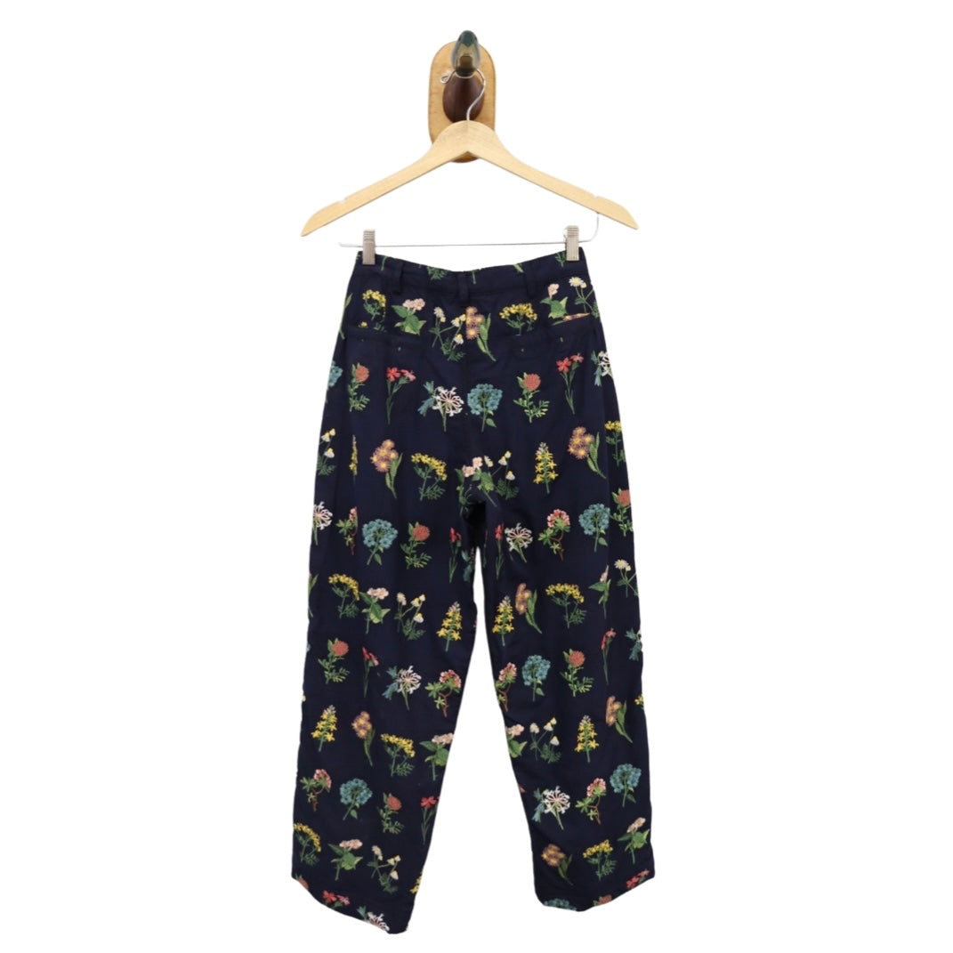 Tailored Embroidered Navy Trousers Sz XS - Arte House