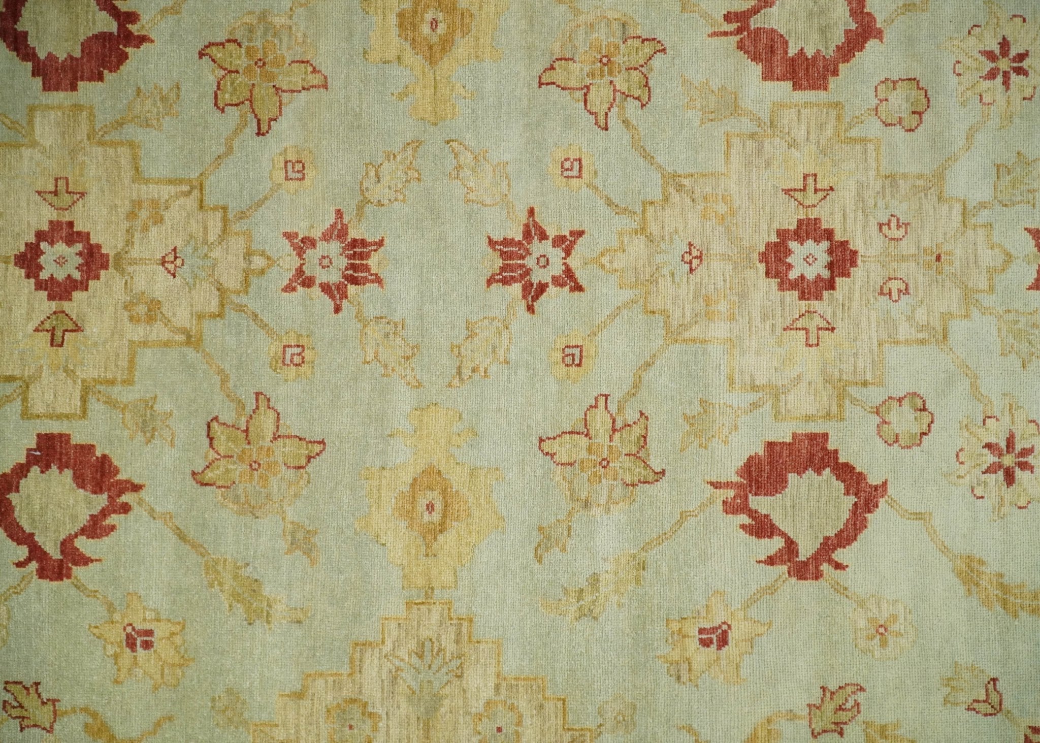 8x10 Fine Hand Knotted Beige and Rust Traditional Vintage Persian Antique Wool Rug | AGR36 - Arte House