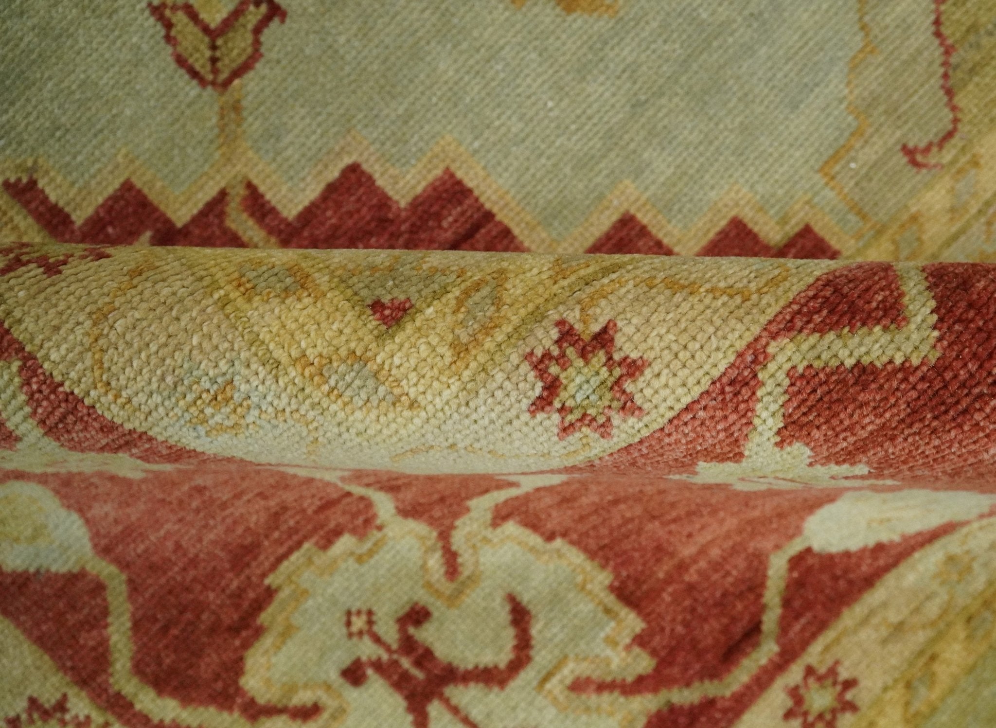 8x10 Fine Hand Knotted Beige and Rust Traditional Vintage Persian Antique Wool Rug | AGR36 - Arte House
