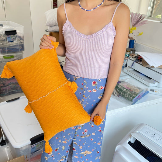 Antigua Pillow - Orange Solid