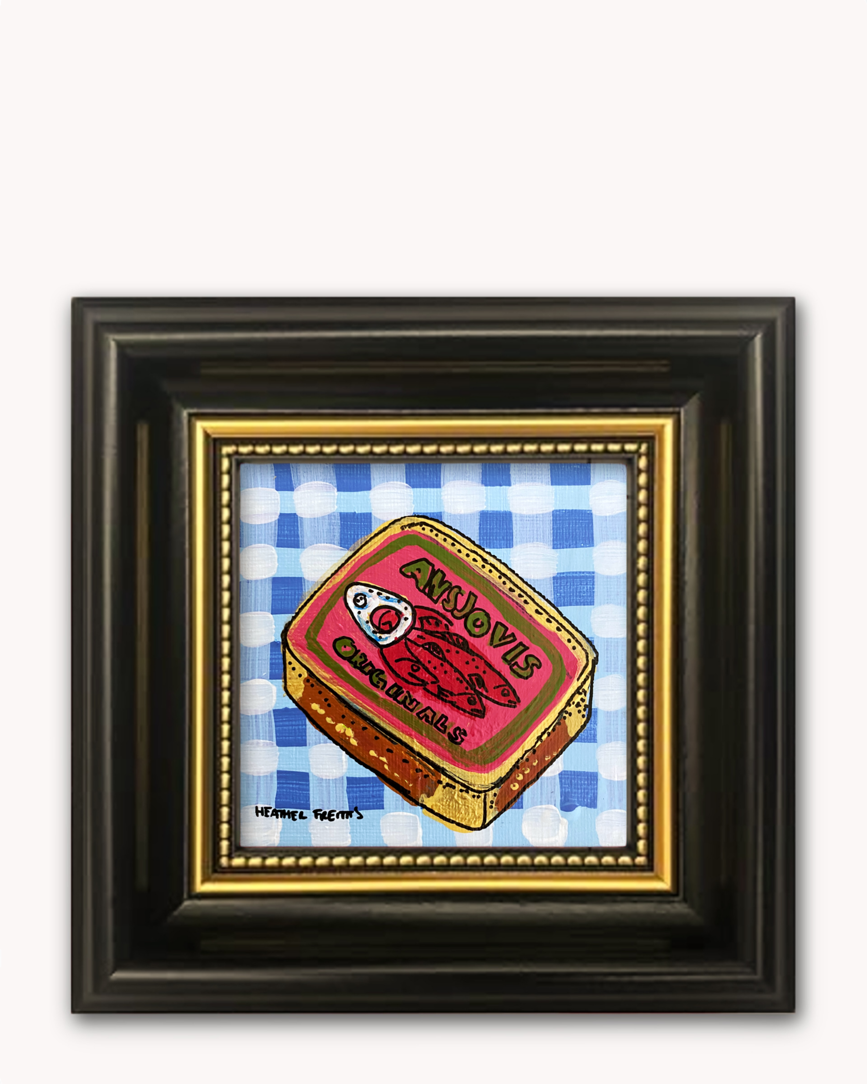 Anchovies Framed Magnet (Medium)