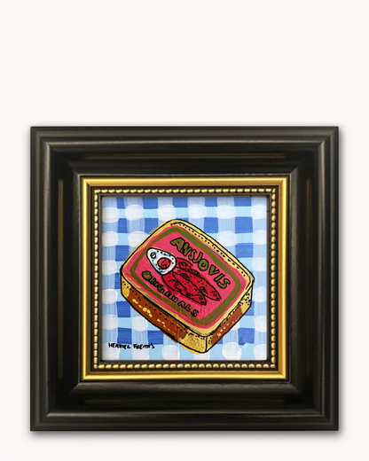 Anchovies Framed Magnet (Medium)