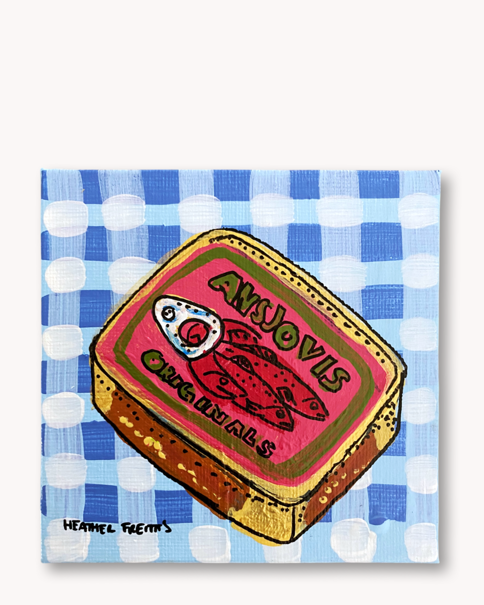 Anchovies Pink Tin ( Original Painting ) - Arte House