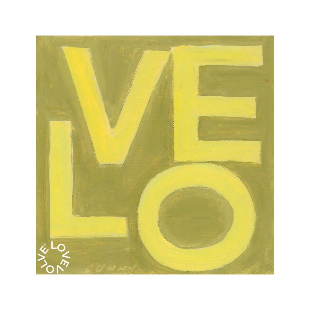 LOVE Square© Print - Yellow and Dark Yellow - Arte House