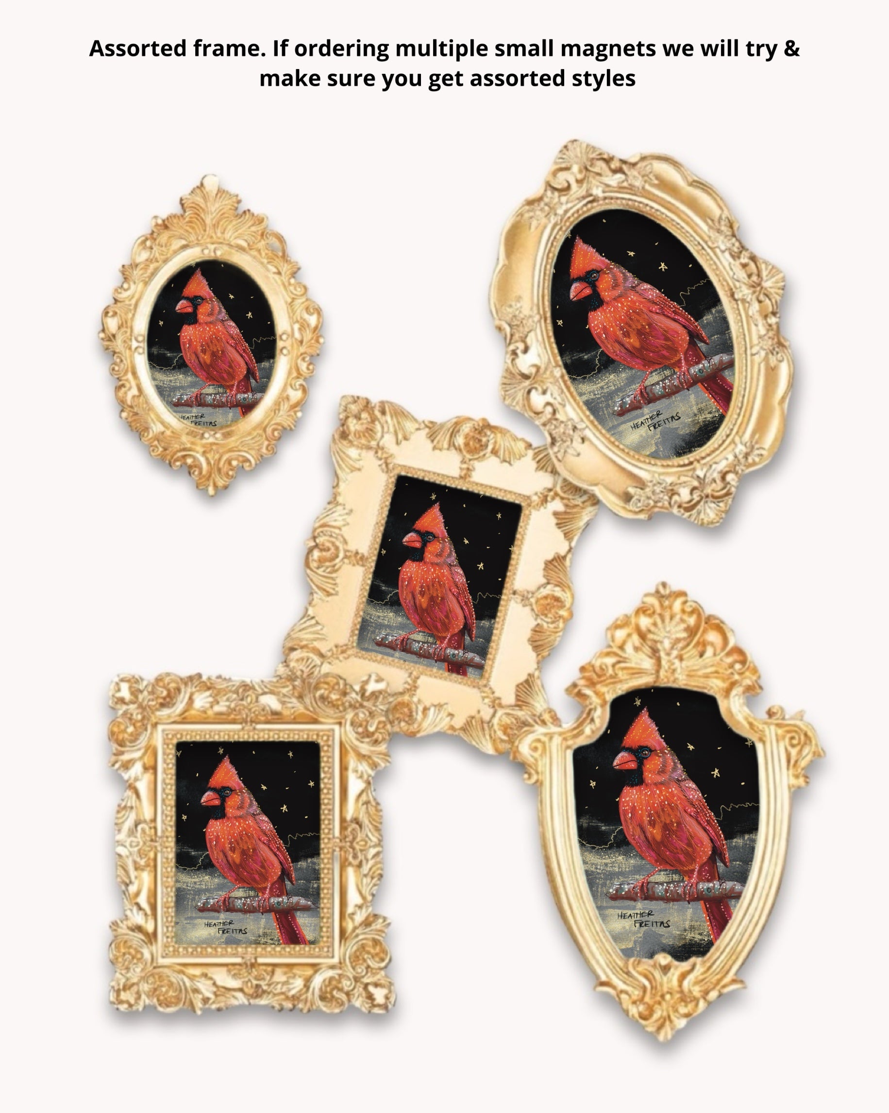 Cardinal Framed Magnet ( Small )