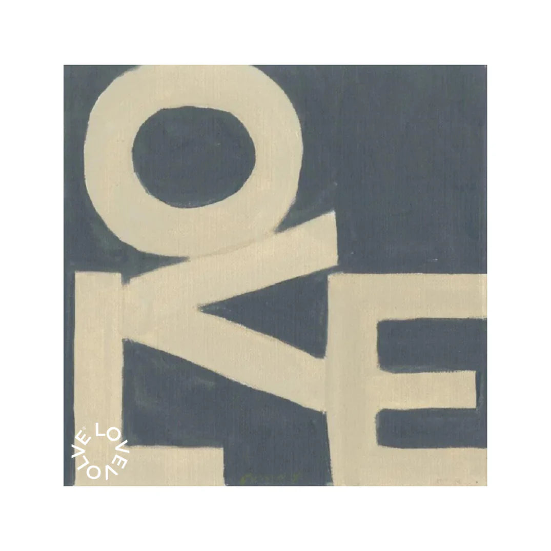 LOVE Square© Print - Cream and Black