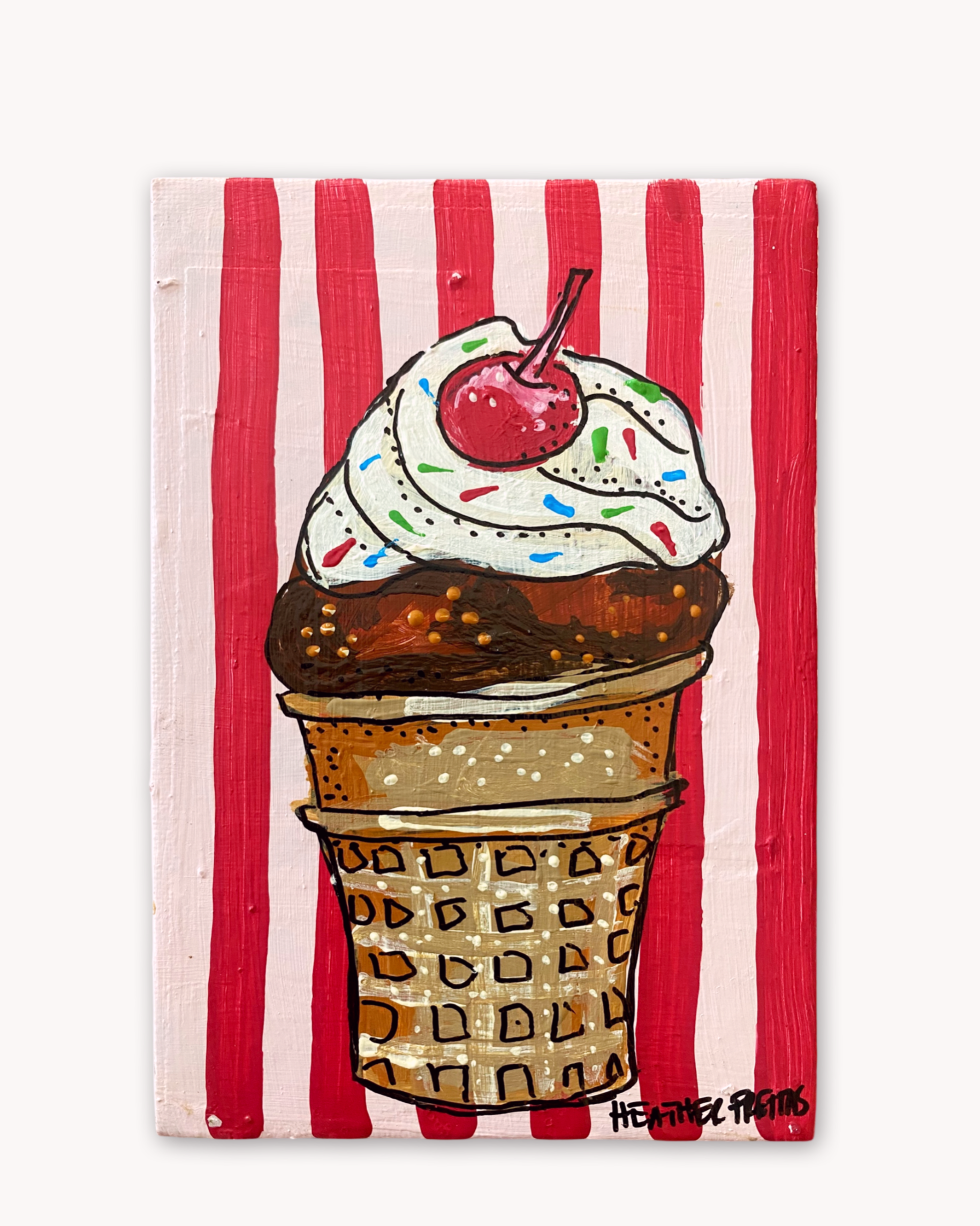 Chocolate Cone ( Original Painting ) - Arte House