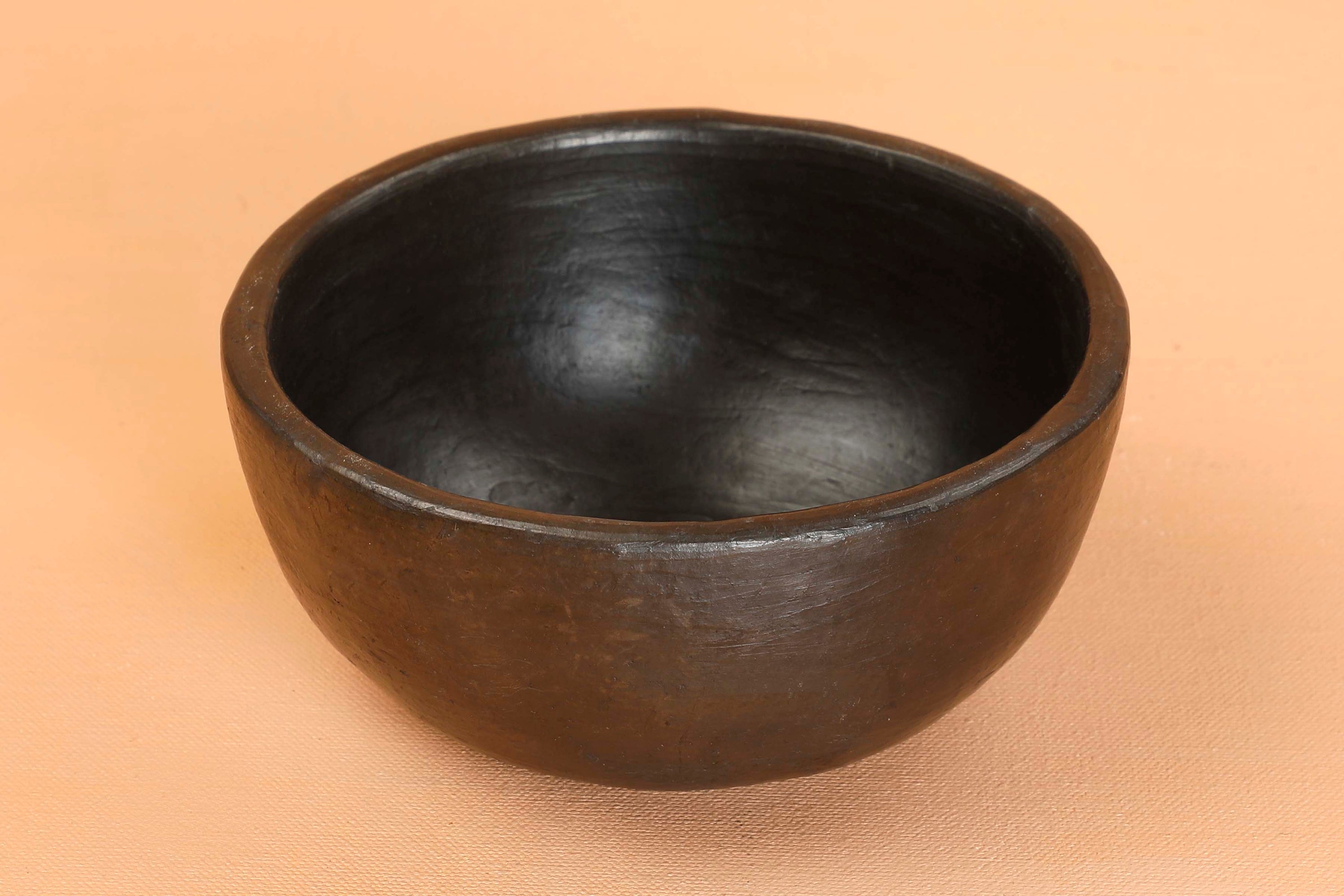 Earthenware Clay Longpi Pottery Bowl, 6x2 Inch (Set of 2) - Arte House