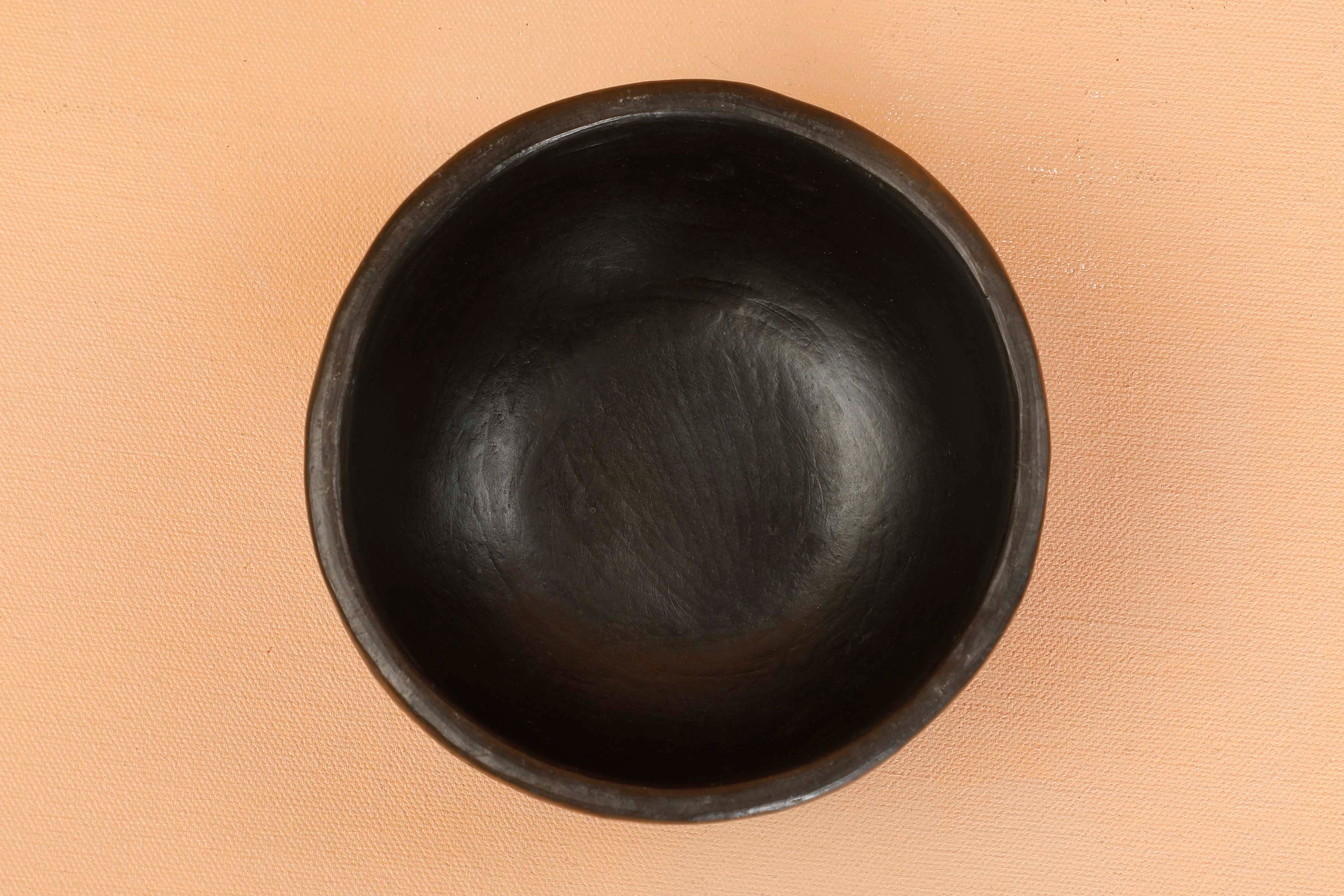 Earthenware Clay Longpi Pottery Bowl, 6x2 Inch (Set of 2) - Arte House