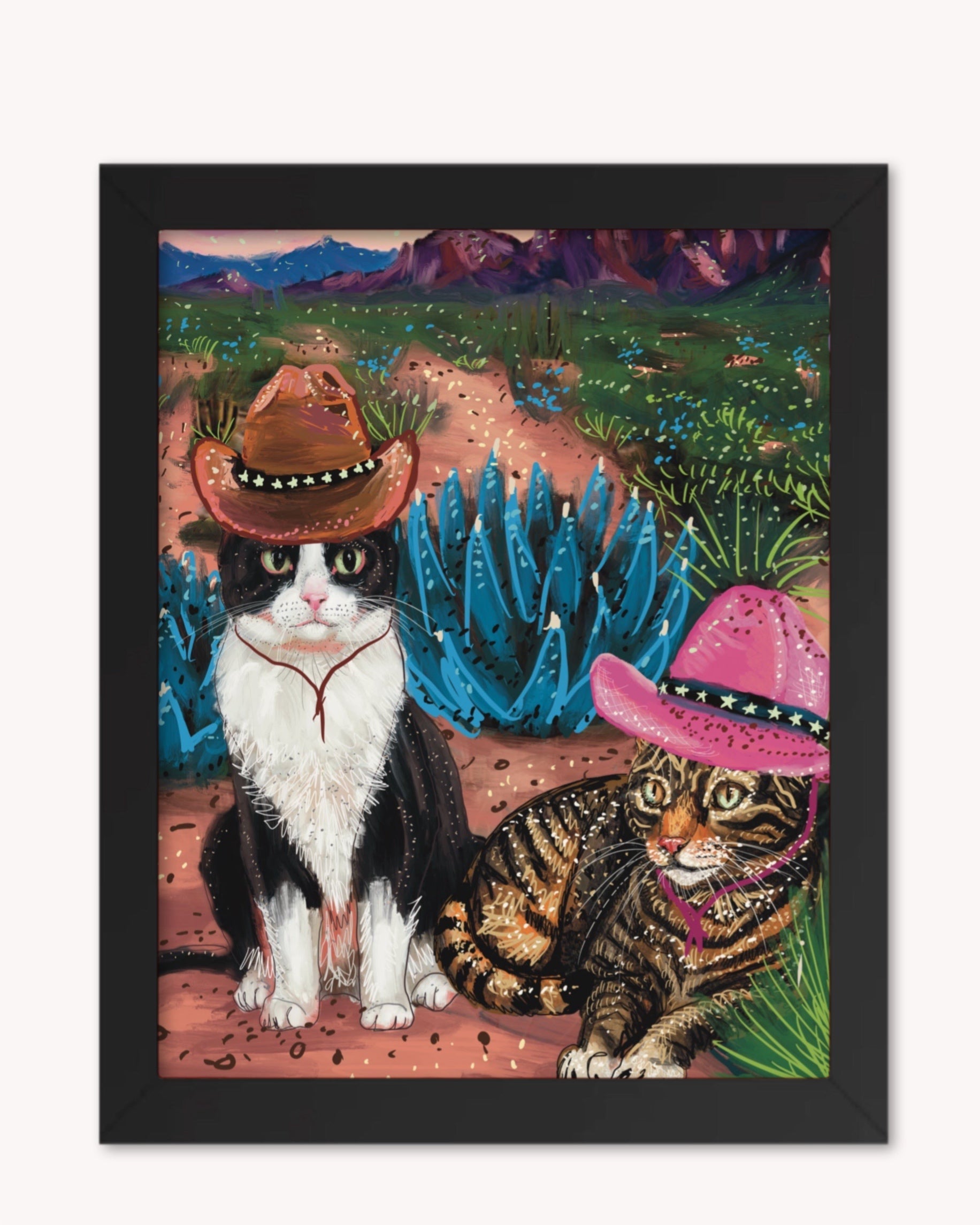Cowboy Cats Print - Arte House