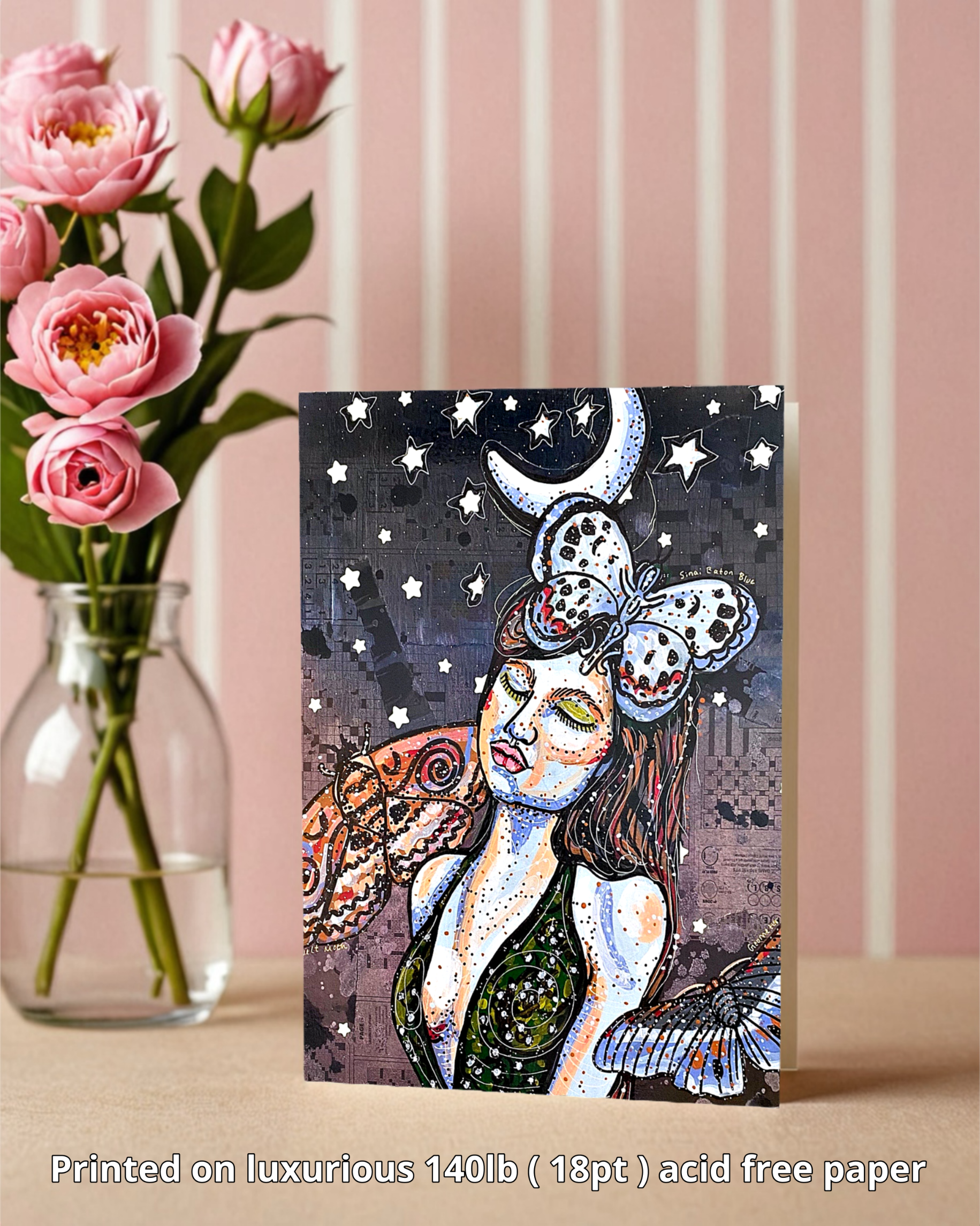 Moon Tides and Moth Lullaby’s - Greeting Card / Fine Art Print - Arte House