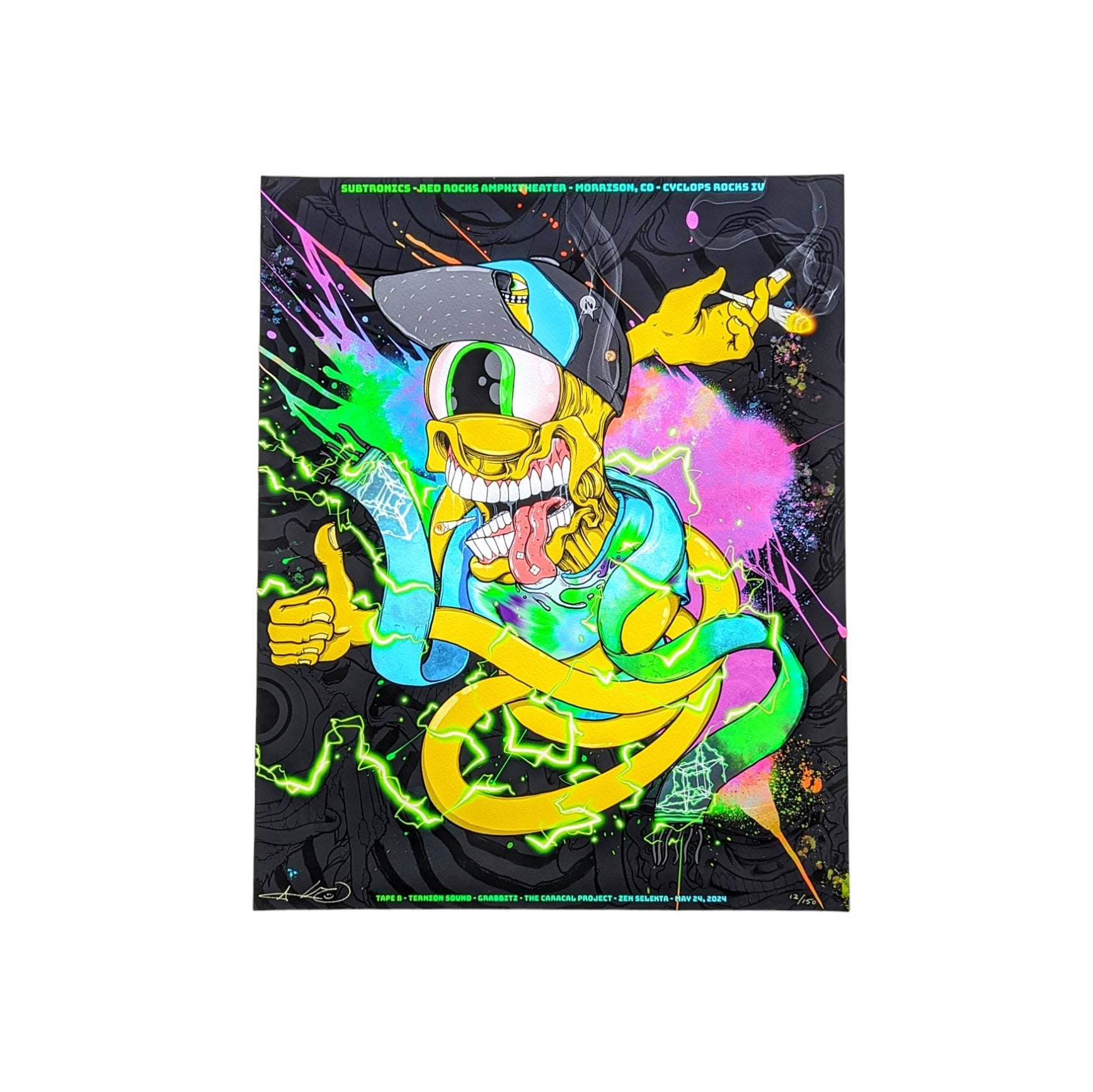 Aaron Brooks "Subtronics Cyclops Rocks IV (5/24/2024)" Print - Arte House
