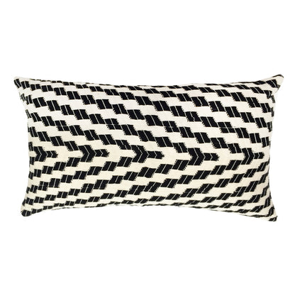 Almolonga Zig Zag Pillow - Black and White