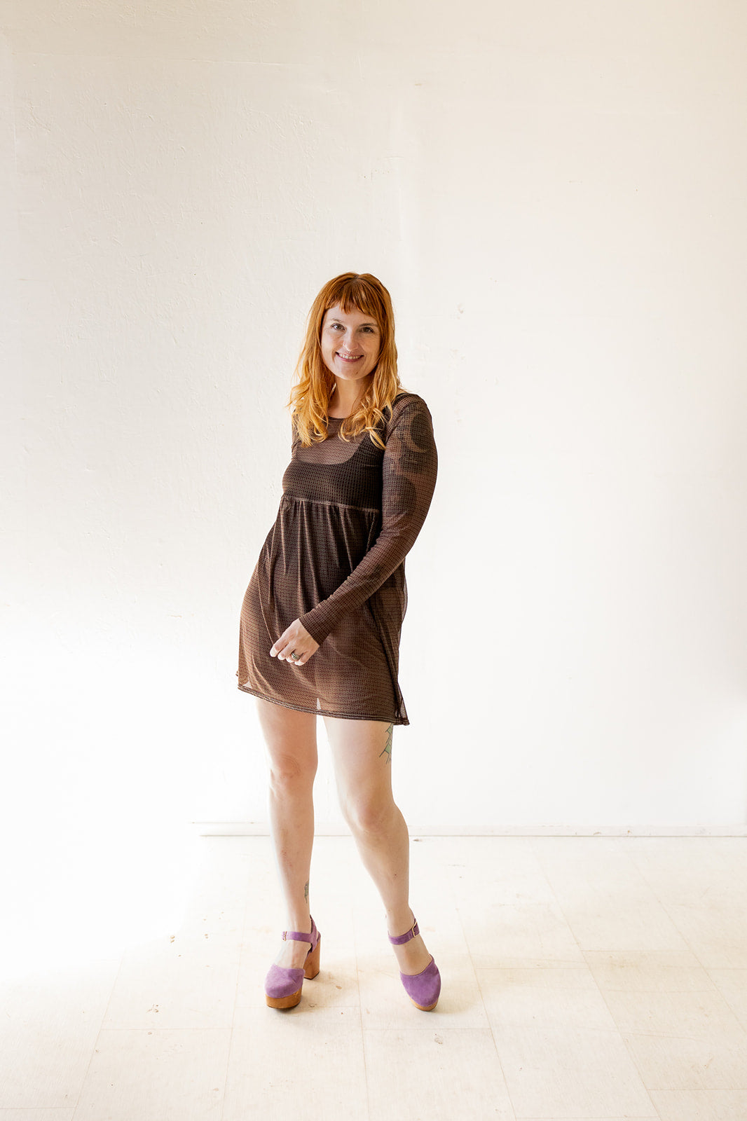 Megumi Mini Dress in Earth Deco